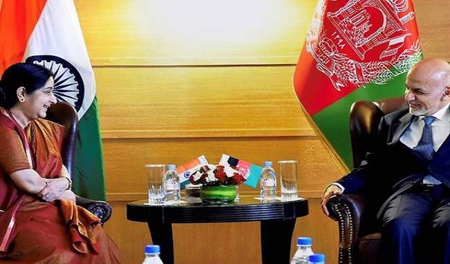 Sushma Swaraj calls on Afghan president, discusses bilateral, regional issues