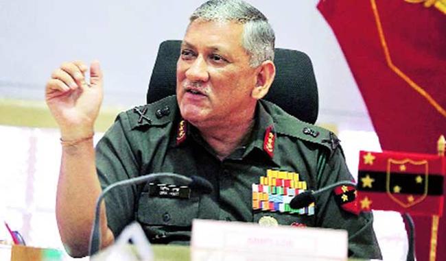 Army chief General Bipin Rawat reaches Kashmir