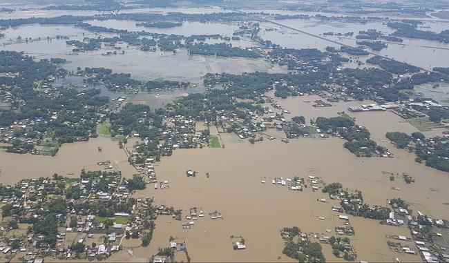Assam floods: Death toll jumps to 45; Kiren Rijiju takes aerial survey of affected areas
