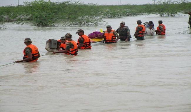 Indian Army deploys rescue columns in flood-hit areas of Rajasthan