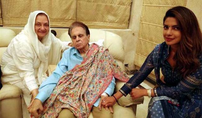Priyanka Chopra visits Dilip Kumar, Saira Banu