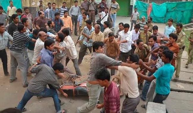 Clash in Tripura about Hundred people injured