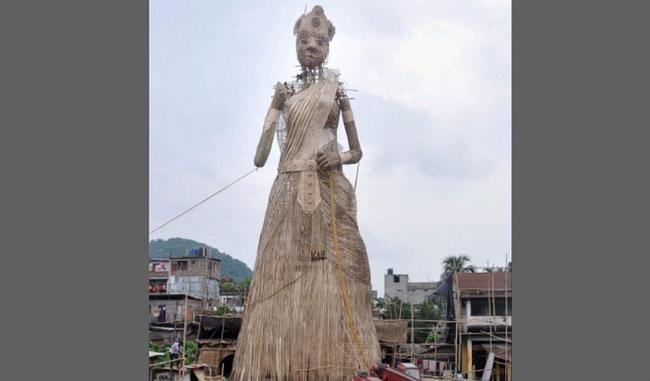 101 foot bamboo idol of Goddess Durga to hit Guinness Book