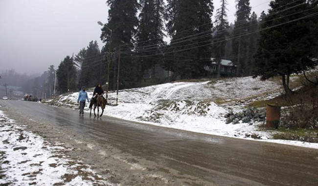 This year very less snowfall in Kashmir