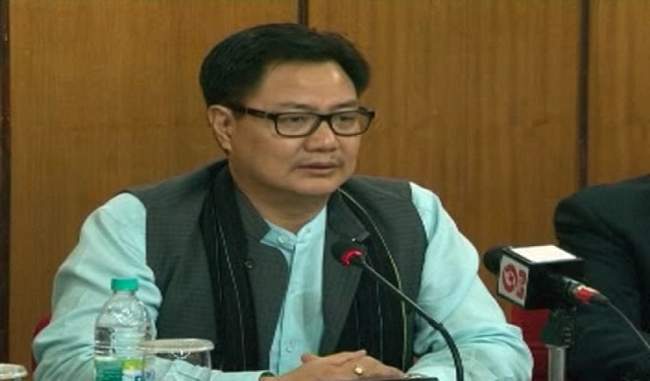 Kiren Rijiju defends Bhagwat, TMC calls him ''Minister of Sangh''