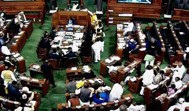 Protests, sloganeering stall Parliament for 14th consecutive day, lok sabha adjourned