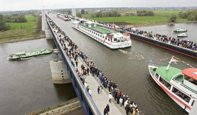 Magdeburg Water Bridge in Germany
