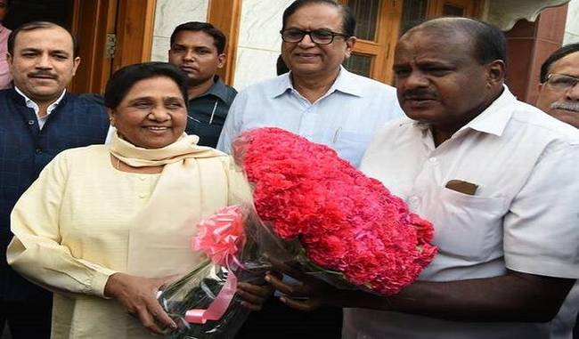 Kumarswamy Meets Mayawati Before Rahul And Sonia
