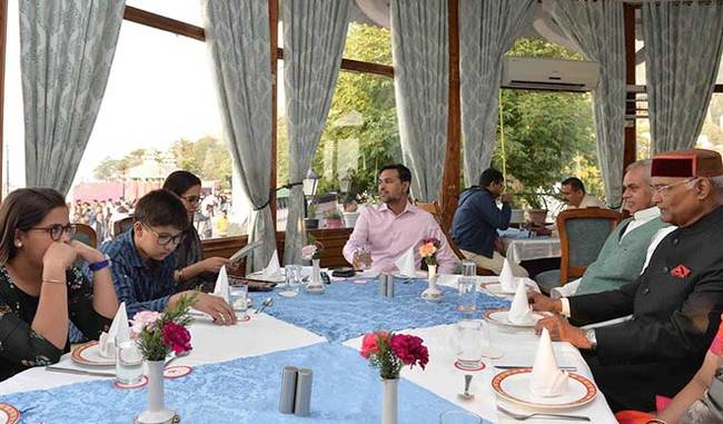 president ramnath kovind take breakfast at shimla