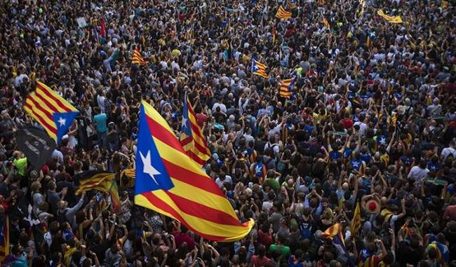 Spain''s declaration of freedom of catalonia, sanctioned to separatist government