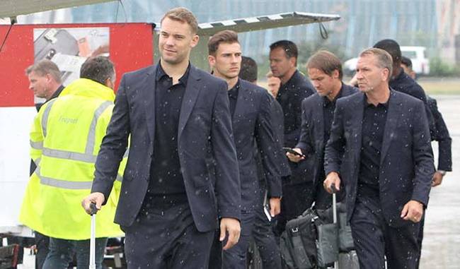 Defending champions Germany arrive in Russia for World Cup