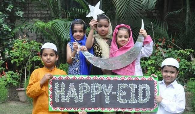Eid celebration in market area