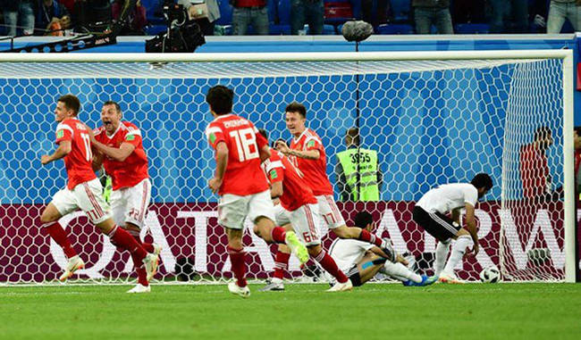 Russia defeats Egypt 3-1 as hosts continue to defy critics