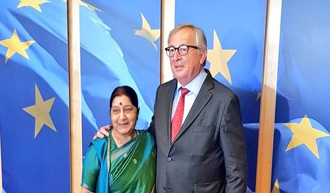 Sushma meets European Commission, President of European Parliament