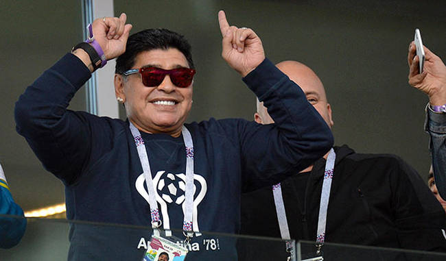 Diego Maradona ''fine'' after health scare during Argentina win