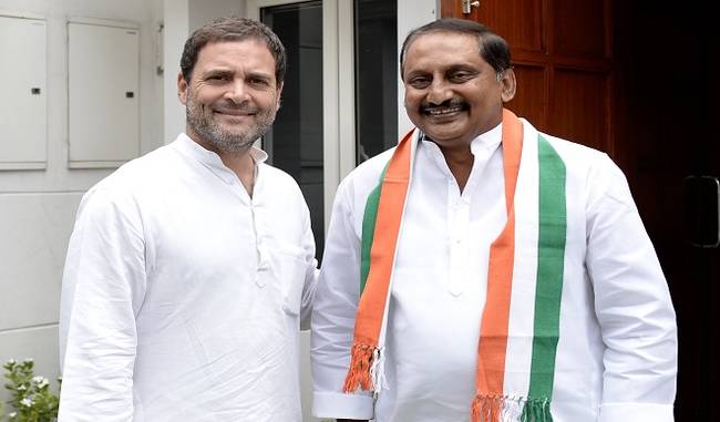 Former Andhra Pradesh Chief Minister N Kiran Kumar Reddy who came back to Congress