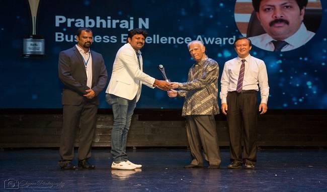 Prabiraj Nadarajan was awarded the Singapore Overseas Express Business Excellence Award