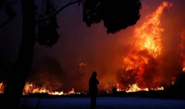 Wildfires Burn Near Athens