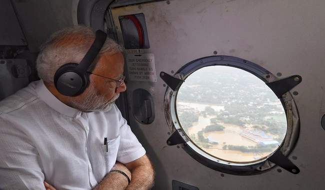 prime-minister-modi-reviewed-flood-situation-in-kerala