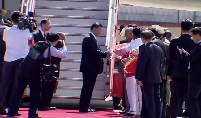 xi-jinping-arrives-in-india-strongly-welcomed-at-chennai-airport