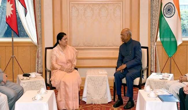 president-ramnath-kovind-meets-nepal-s-president-vidya-devi-bhandari