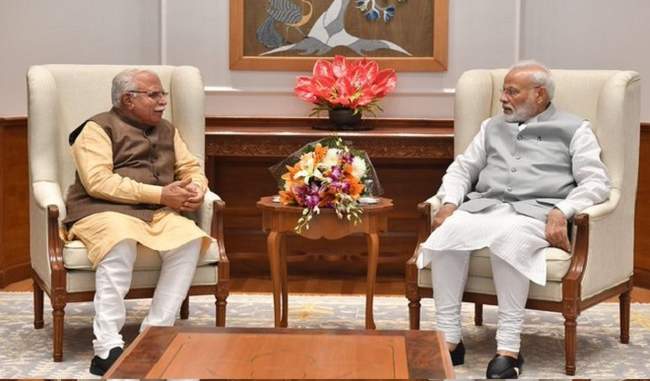 haryana-chief-minister-khattar-met-prime-minister-modi