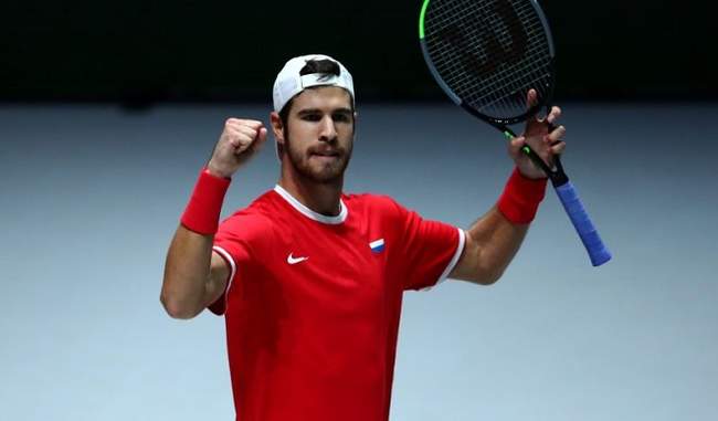 russia-defeated-defending-champions-croatia-in-the-first-match-of-davis-cup