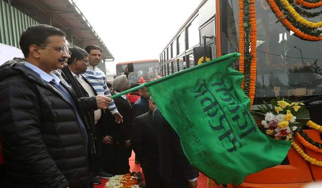 kejriwal-gets-involved-in-election-preparations-100-new-buses-flagged-off