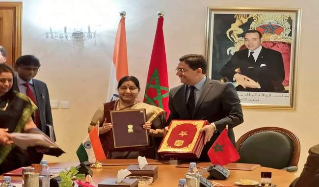 सुषमा ने मोरक्को के विदेश मंत्री से द्विपक्षीय संबंध बढ़ाने पर की चर्चा