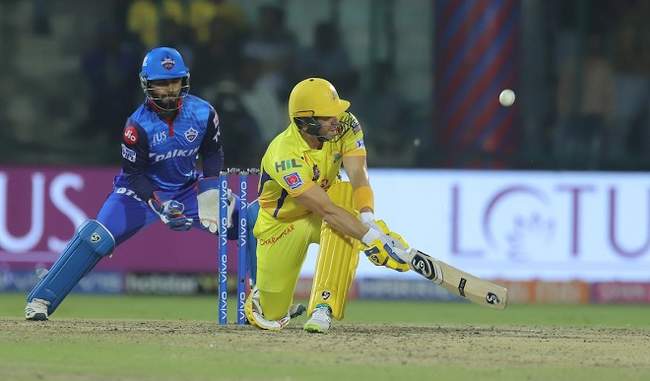 CSK ने 6 विकेट से दिल्ली कैपिटल्स को हराया, वाटसन बने मैन ऑफ द मैच