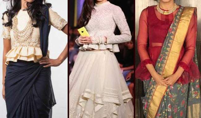 peplum-blouse-designs-for-your-saree