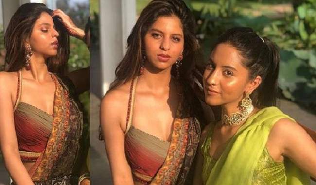 hot-pictures-in-suhana-khan-s-saree
