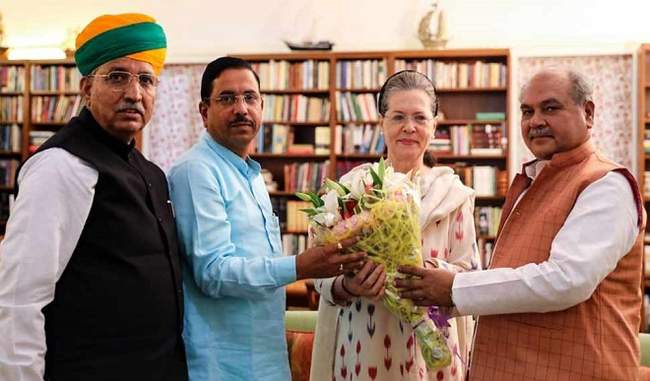 bjp-three-big-ministers-meet-sonia-gandhi