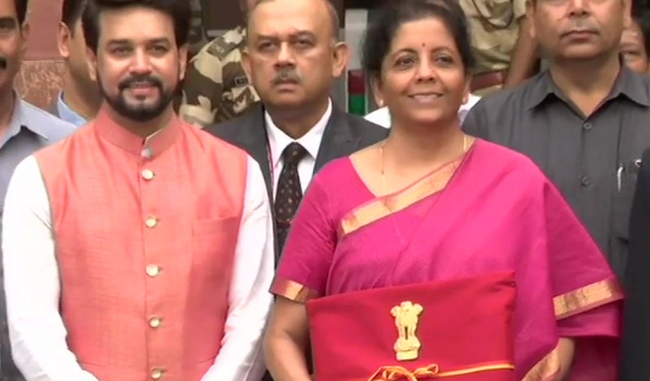 nirmala-sitharaman-raises-the-bill-from-budgeted-red-clothes