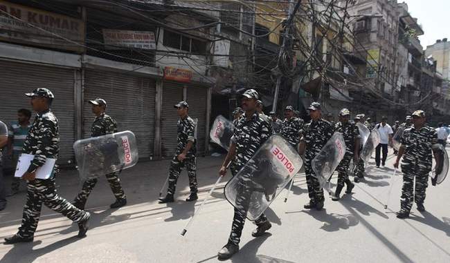 tension-prevailed-in-the-religious-site-of-chandni-chowk-heavy-security-deployed-in-the-area