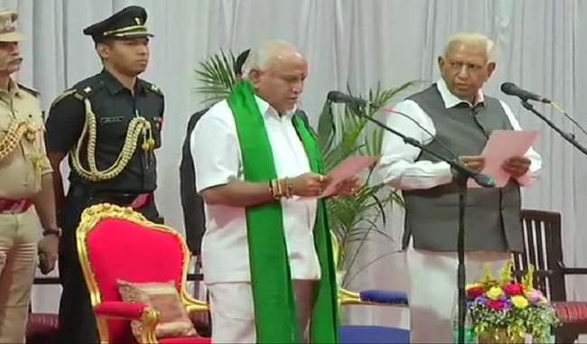 yeddyurappa-sworn-in-as-chief-minister-for-fourth-time-to-prove-by-july-31