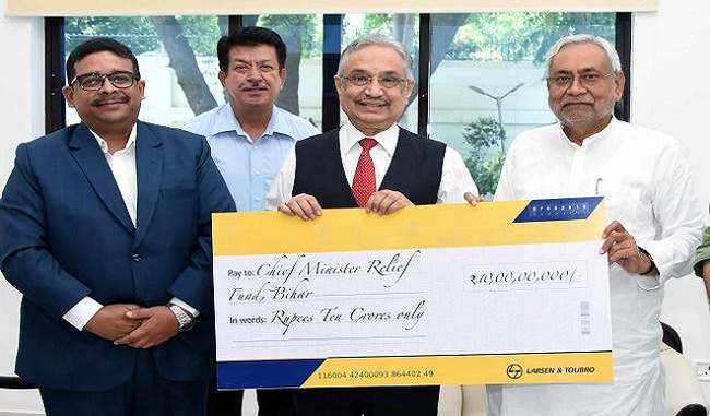larsen-and-toubro-hdfc-paytm-donate-rs-14-80-cr-to-bihar-cm-s-relief-fund