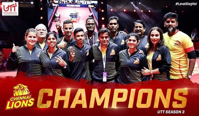 ultimate-table-tennis-chennai-lions-became-champions-after-defeating-dabang-delhi