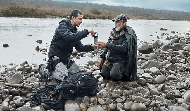 man-vs-wild-episode-with-bear-grylls-and-pm-modi-live-updats