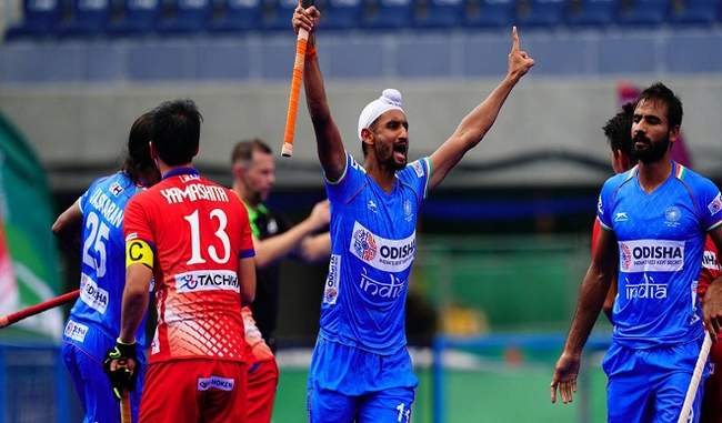 india-defeating-mandeep-hat-trick-in-the-final-of-the-olympic-test-tournament