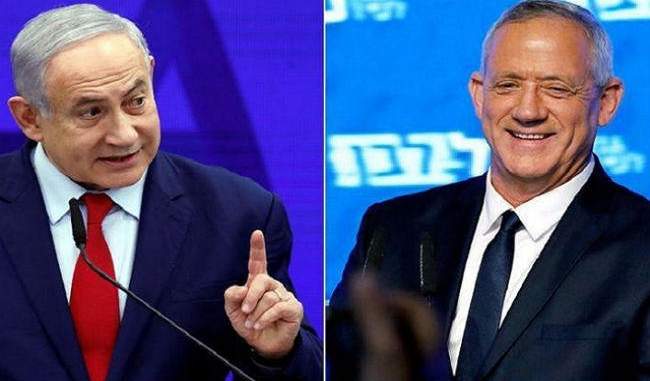 इजराइल चुनाव में नेतन्याहू को झटका, बेनी गैंट्ज की पार्टी को बढ़त