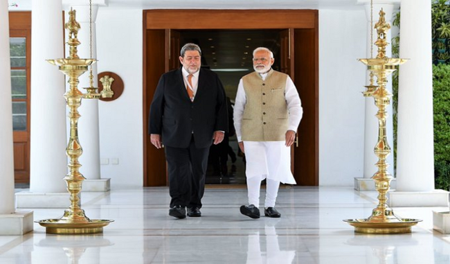 pm-modi-meeting-with-st-vincent-s-prime-minister-talks-on-bilateral-issues