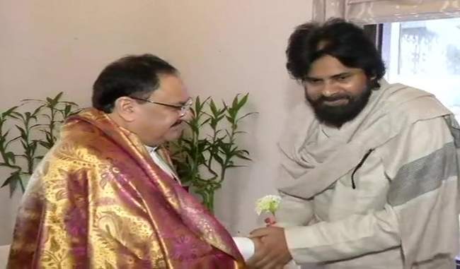भाजपा अध्यक्ष जेपी नड्डा से मिले जनसेना पार्टी के प्रमुख पवन कल्याण