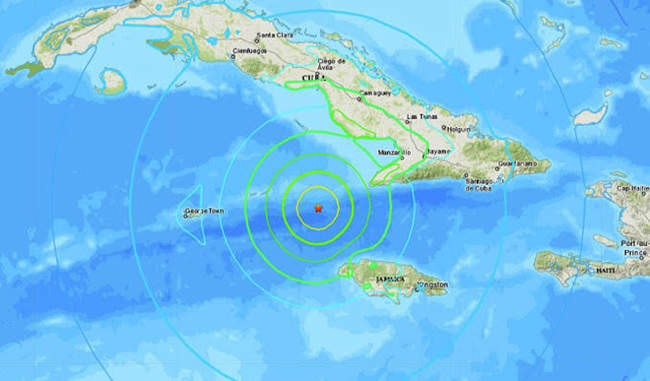 जमैका के पास कैरिबियाई सागर में 7.7 तीव्रता का भूकंप
