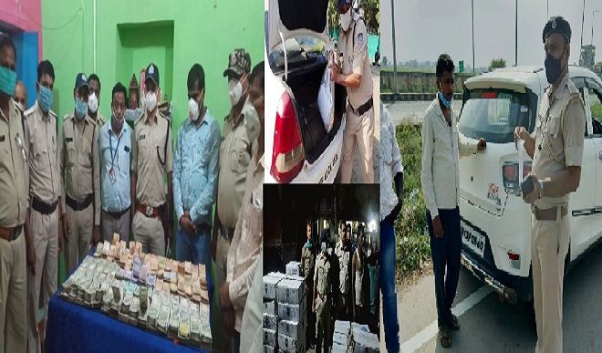 Illegal liquor, drugs and crores of cash seized