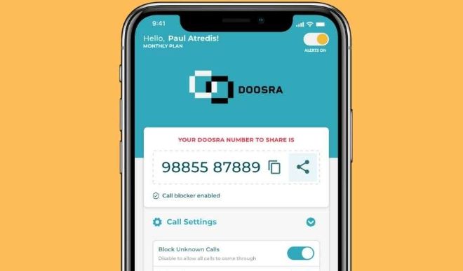 Use Doosra App to avoid spam calls