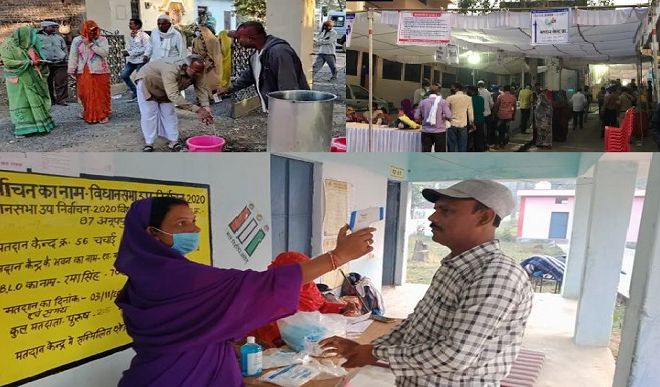 Voting continues for 28 assembly seats in Madhya Pradesh