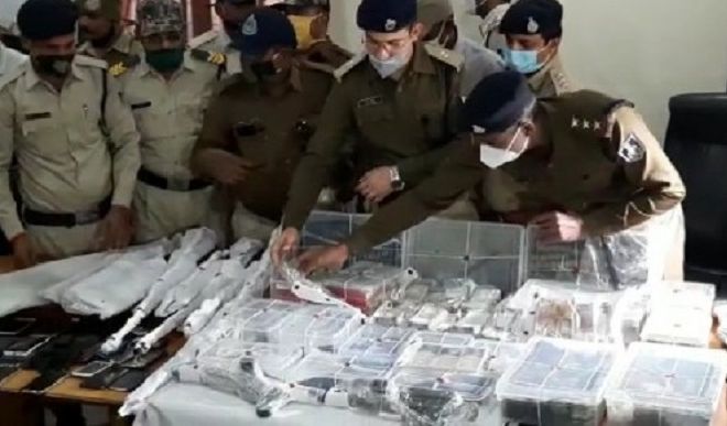 illegal weapons recovered from 41 gamblers in police