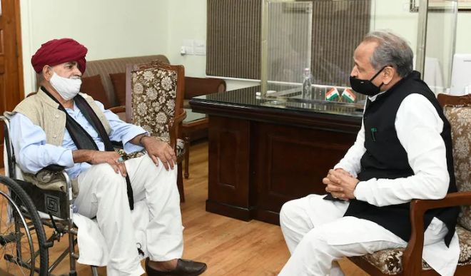  Kirori Singh Bainsla met Chief Minister Gehlot