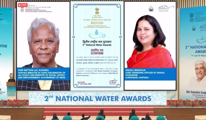 SM Sehgal Foundation receives National Water Award